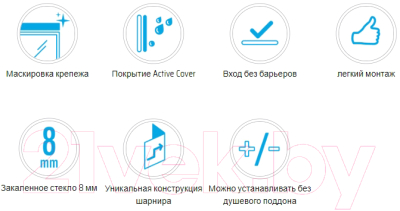 Душевая стенка Deante Abelia Walk-In KTA 039P (прозрачное стекло)