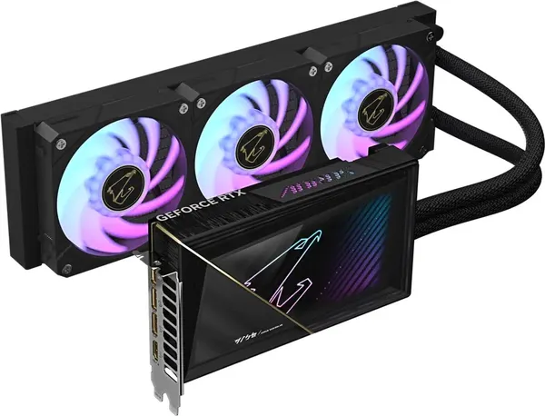 Видеокарта Gigabyte AORUS RTX 5080 Xtreme Waterforce 16G (GV-N5080AORUSX W-16GD) - фото