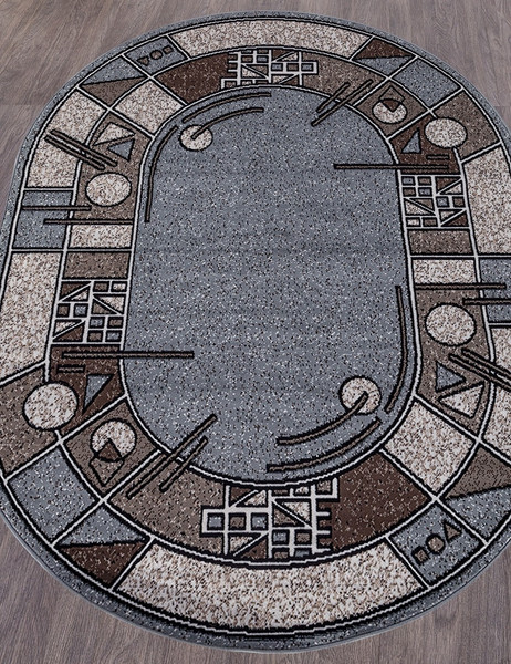 Коврик Merinos Sierra ALBINA-3-OVAL-BLUE-BROWN-2