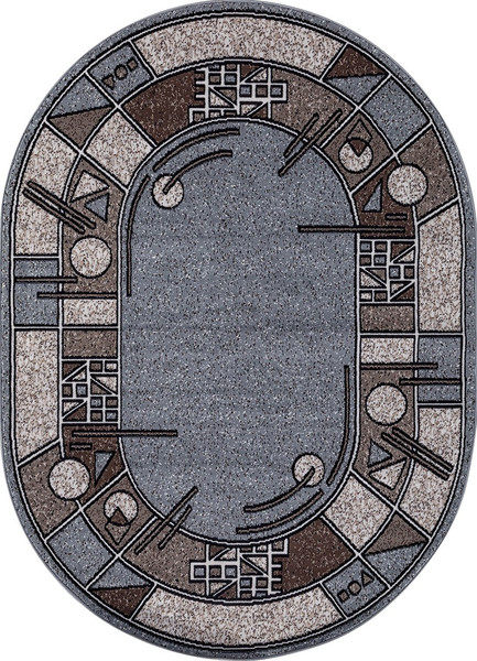 Ковер Merinos Sierra ALBINA-3-OVAL-BLUE-BROWN-2