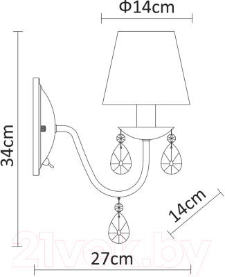 Бра Arte Lamp Melisa A9123AP-1CC