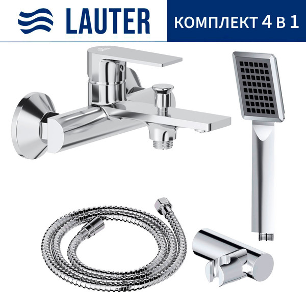 Смеситель Lauter Reef 21CK6678C + 21СКFG80101C + 21S00103 + 21CKFS90120 - фото
