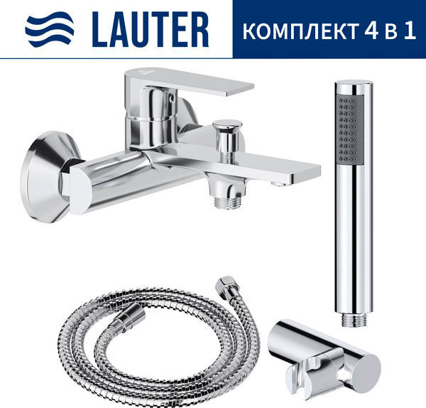Смеситель Lauter Reef 21CK6678C + 21СКFG80101C + 21S10048 + 21CKFS90120 - фото