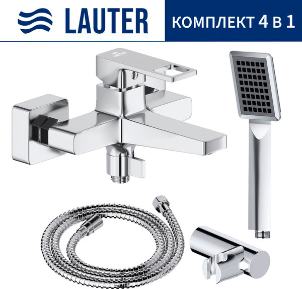 Смеситель Lauter Cascade 21CK6615C + 21СКFG80101C + 21S00103 + 21CKFS90120 - фото