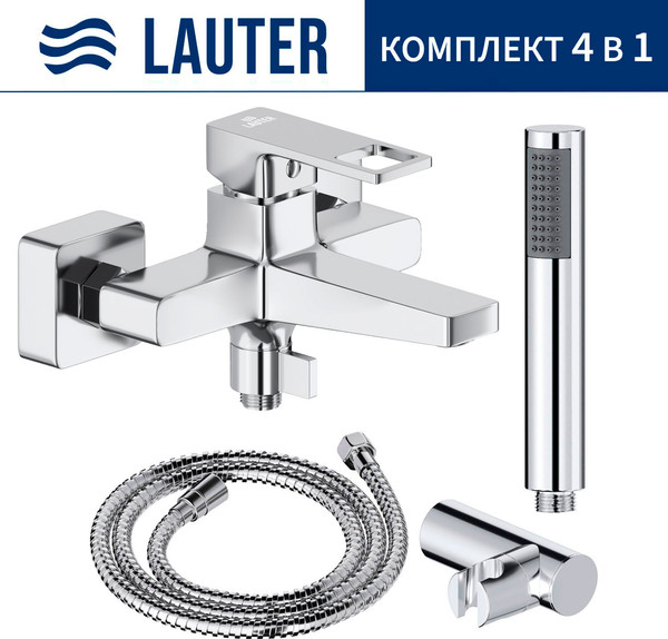 Смеситель Lauter Cascade 21CK6615C + 21СКFG80101C + 21S10048 + 21CKFS90120 - фото