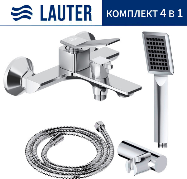 Смеситель Lauter Allure 21CK6618C + 21СКFG80101C + 21S00103 + 21CKFS90120 - фото