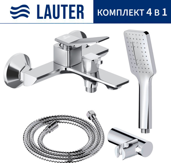 Смеситель Lauter Allure 21CK6618C + 21СКFG80101C + 21S00126 + 21CKFS90120 - фото