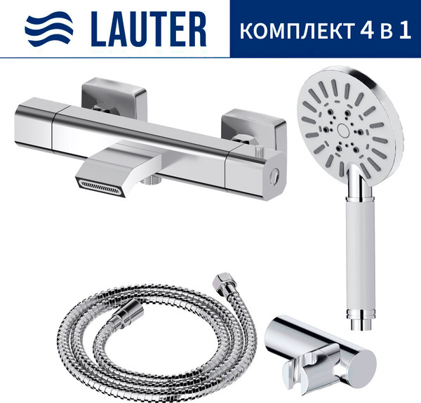 Смеситель Lauter Comfort 21YH40400 + 21СКFG80101C + 21S10146 + 21CKFS90120