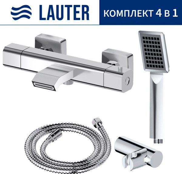 Смеситель Lauter Comfort 21YH40400 + 21СКFG80101C + 21S00103 + 21CKFS90120 - фото