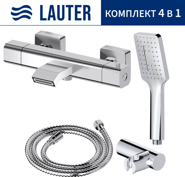 Смеситель Lauter Comfort 21YH40400 + 21СКFG80101C + 21S00126 + 21CKFS90120 - фото