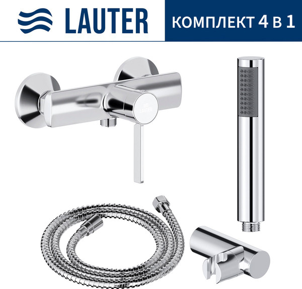 Смеситель Lauter Art 21CK9680C + 21СКFG80101C + 21S10048 + 21CKFS90120 - фото