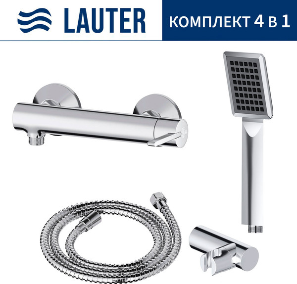 Смеситель Lauter Velvet 21СК9696С + 21СКFG80101C + 21S00103 + 21CKFS90120 - фото