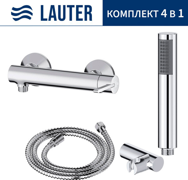 Смеситель Lauter Velvet 21СК9696С + 21СКFG80101C + 21S10048 + 21CKFS90120 - фото