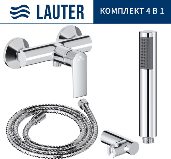 Смеситель Lauter Reef 21СК9678C + 21СКFG80101C + 21S10048 + 21CKFS90120