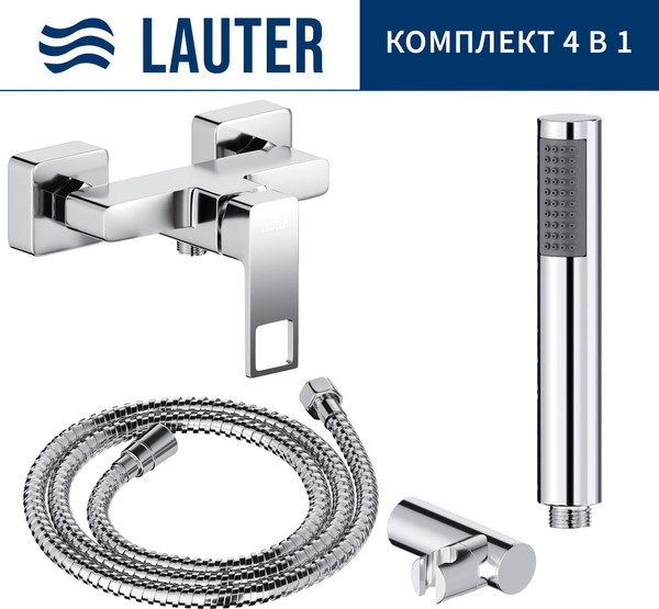 Смеситель Lauter Cascade 21СК9615C + 21СКFG80101C + 21S10048 + 21CKFS90120 - фото