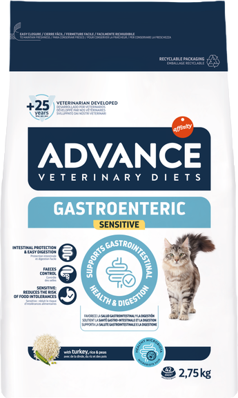 Сухой корм для кошек Advance VetDiet Gastro Sensitive с индейкой - фото