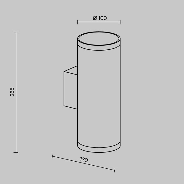 Бра уличное Maytoni Shim O514WL-L30B3K