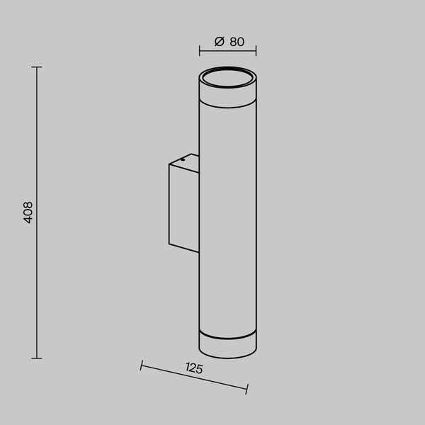 Бра уличное Maytoni Shim O514WL-L30B3K1