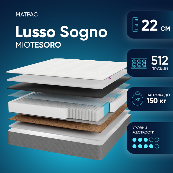 Матрас Mio Tesoro Lusso Sogno 120x200 - фото