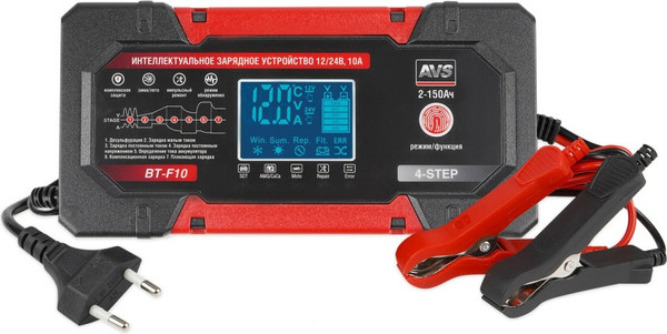 Зарядное устройство для аккумулятора AVS BT-F10 10A 12/24V / A95116S - фото