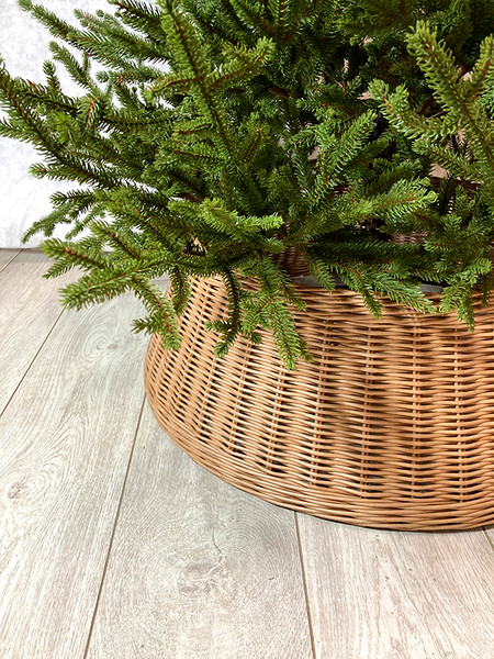 Юбка под елку GreenTerra Плетеная корзина 65см