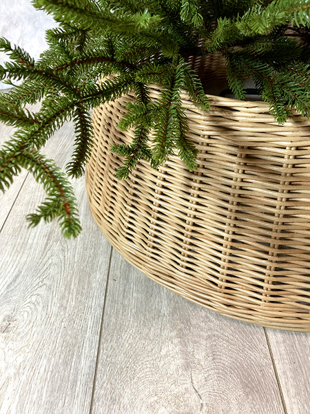 Юбка под елку GreenTerra Плетеная корзина 70см