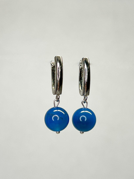 Серьги Wolves Агат Серебрение 1752