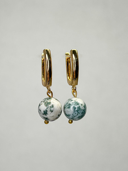 Серьги Wolves Агат Позолота 1757