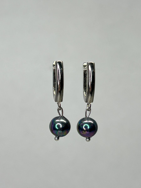 Серьги Wolves Жемчуг Майорка 8мм Серебрение 1804