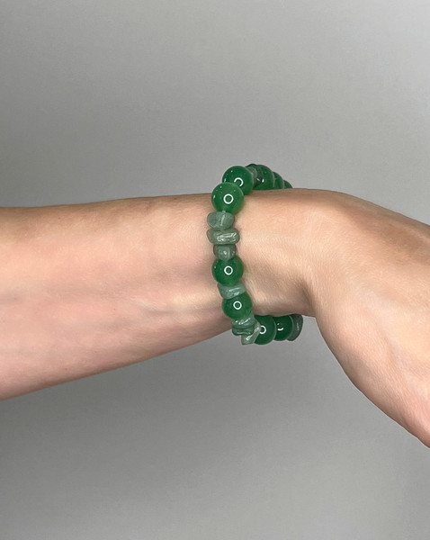 Браслет Wolves Авторский Нефрит 2175