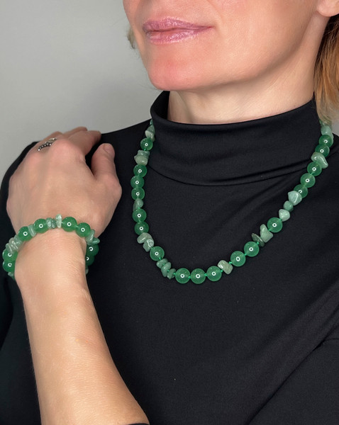 Браслет Wolves Авторский Нефрит 2175