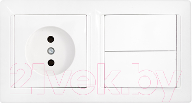 Блок выключатель+розетка Bylectrica Стиль 2В-РЦ-687 - фото