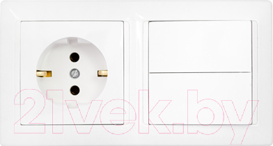 Блок выключатель+розетка Bylectrica Стиль 2В-РЦ-693 - фото