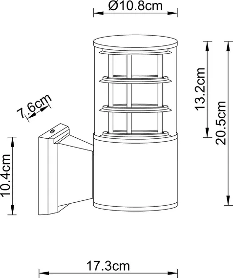 Бра уличное Arte Lamp A5315AL-1BK