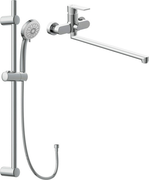 Душевой гарнитур со смесителем Cersanit Brasko 64091 + Vibe 63067