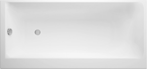 Ванна акриловая Cersanit Smart 170x80 R 63351 с сифоном Prime 64287 (сифон черный)