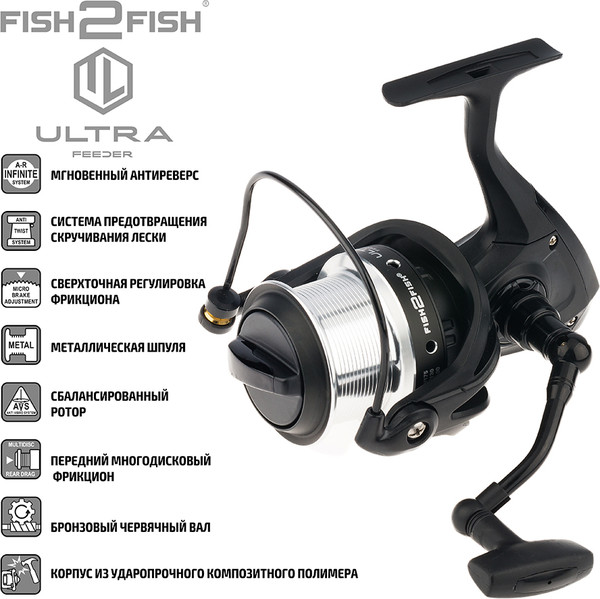 Катушка безынерционная Fish2Fish Ultra Feeder 6000 5+1bb F2FUF6000-6