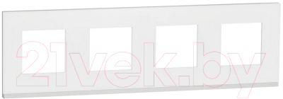 Рамка для выключателей и розеток Schneider Electric Unica Pure NU600889 - фото