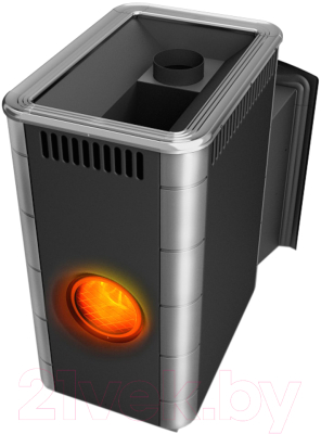 Печь-каменка ТМФ Аврора Inox Витра (антрацит НВ) - фото