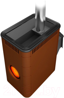 Печь-каменка ТМФ Аврора Inox ДА Иллюминатор терракота - фото