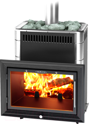 Печь-каменка ТМФ Витрувия Inox БСЭ (антрацит, НВ) - фото