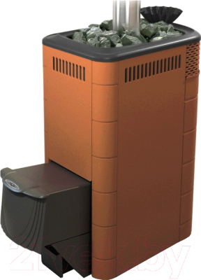 Печь-каменка ТМФ Гейзер Супер XXL Inox (терракота, ДА, ЗК) - фото