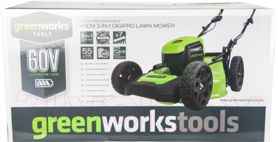 Газонокосилка электрическая Greenworks GD60LM46HP