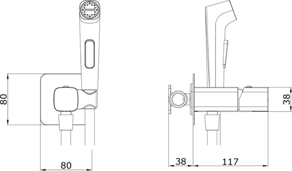 Гигиенический душ со смесителем Vieir V473053S