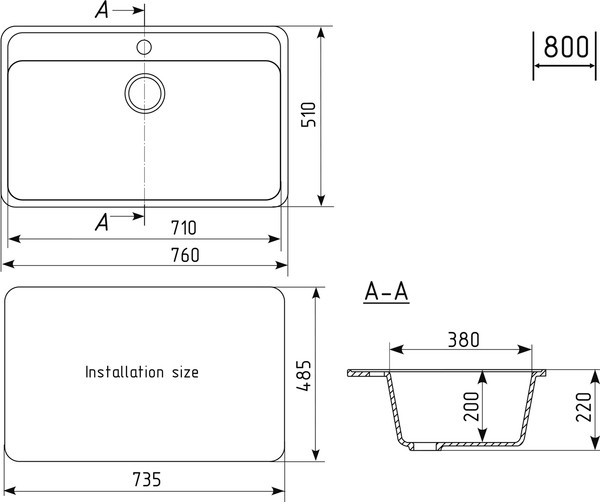 Мойка кухонная Mixline ML-GM33 558735