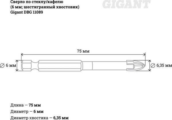 Сверло Gigant DBG 11089
