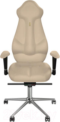 Кресло офисное Kulik System Imperial азур (кремовый с подголовником) - фото
