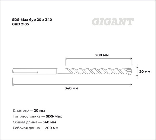 Бур Gigant GRD 2105
