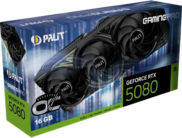 Видеокарта Palit RTX5080 GamingPro OC 16GB V1 (NE75080S19T2-GB2031Y)