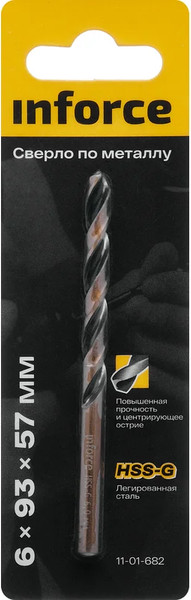 Сверло Inforce По металлу HSS-G / 11-01-682